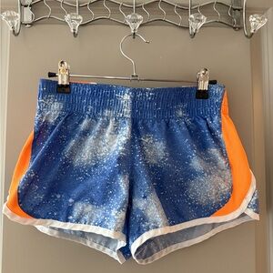 Blue and Orange Women's Nike Shorts